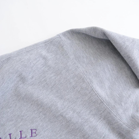 Vintage JanSport Grey De La Salle  Collegiate Crewneck Sweater Size Medium - Picture 11 of 12